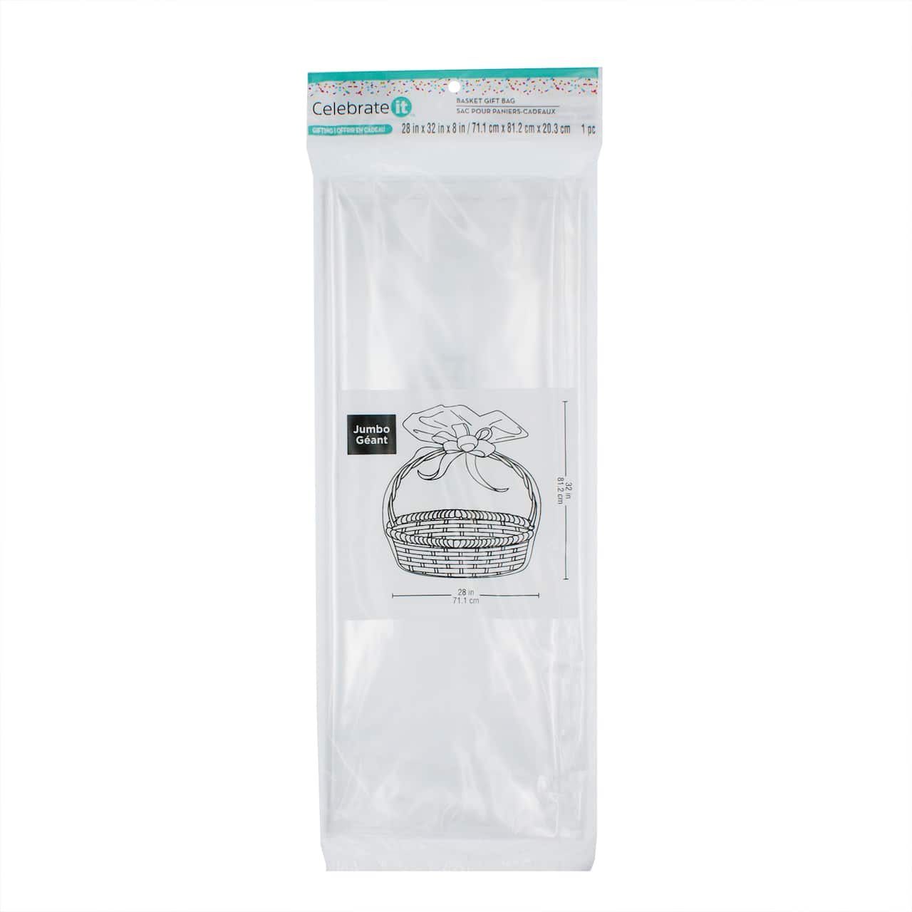 24 Pack: Jumbo Clear Basket Gift Bag by Celebrate It™